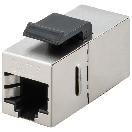 Keystone RJ45 CAT 6 STP konektor, tienený, 2x RJ45