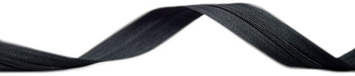 3mm špirálová páska na zips, ČIERNA + 10 zipsov, 5m