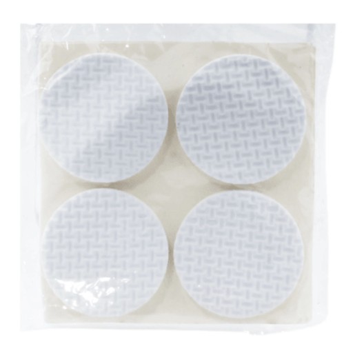 Okrúhle filcové podložky pod nábytok, biele, 3,8 cm, 8 ks