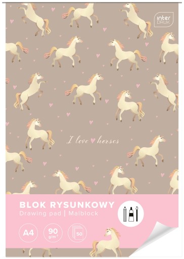 Podložka na kreslenie A4 50 listov 90 g Cute Girl Interprint