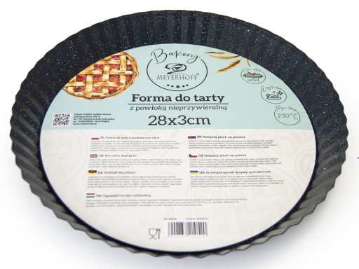 TARTOVÁ FORMA mramorová 28x3cm nepriľnavá