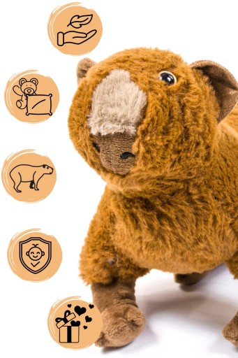 VEĽKÝ MEDVEĎ CAPYBARA PLYŠOVÁ HRAČKA CAPYBARA MASKOT HRAČKA DARČEKOVÝ CUDDLE