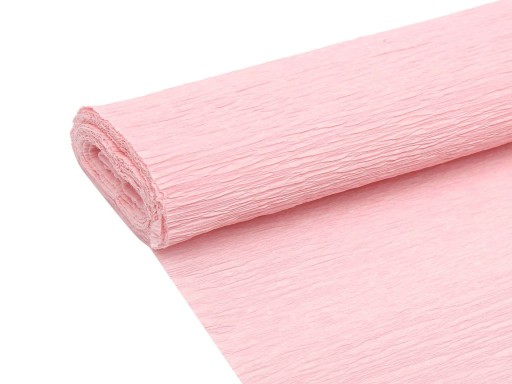 Krepový papier, CRIPPED Papier hodvábny, TALIANSKY svetloružový 180g Krepový č. 549 RUŽOVÁ ružová