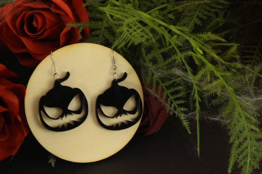 HALLOWEENSKÉ NÁUŠNICE Tekvice tmavé 2 ks