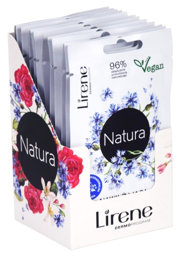 LIRENE NATURA ECO VEGÁNSKA hydratačná pleťová maska BIO LÁTKA x12