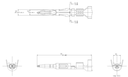 Konektory Weather-Pack 1,0-2,0mm2 /10ks/