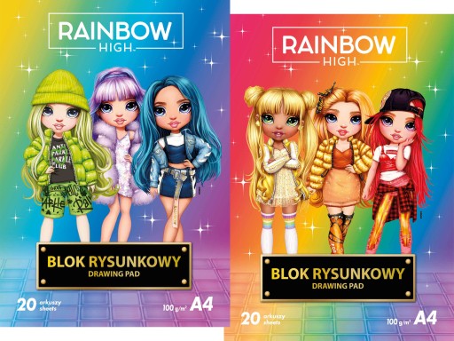 KRESLENIE BLOK A4/20k RAINBOW HIGH ASTRA