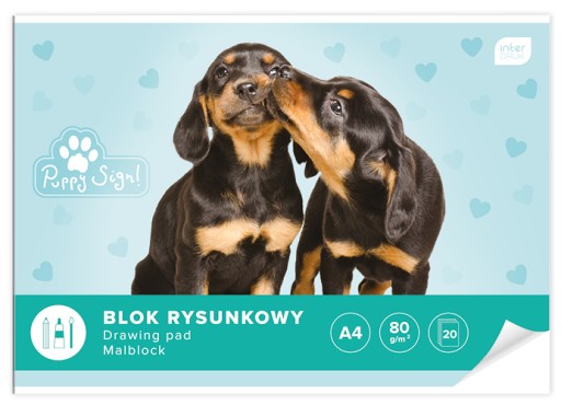 Biela podložka na kreslenie A4, 20 listov, 80g/m2, do školy
