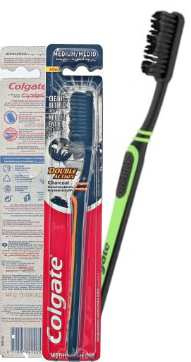 COLGATE DVOJÚČINNÁ STREDNÁ KEFA NA UHLÍK