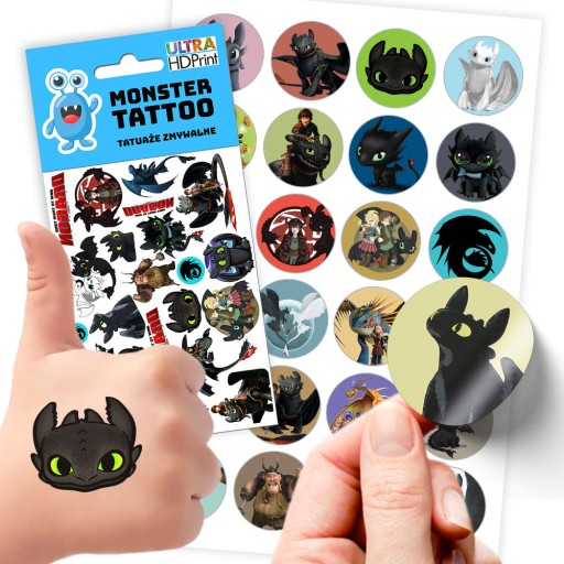MEGA SADA NÁLEPOK + TETOVANIE AKO VYCVIČIŤ DRAKA
