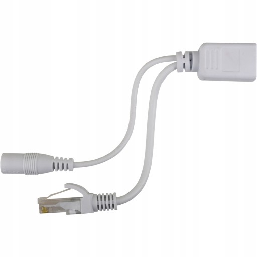 PoE adaptér, rozbočovač RJ45 a zástrčka 2.1/5.5 P-POE1