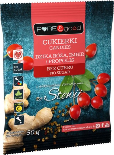 OVOCNÉ CUKRÍKY DIVOKÝ ZÁZVOR PROPOLIS SO STÉVIOU BEZ CUKRU