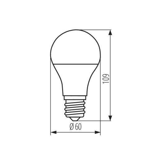 Svetelný zdroj: LED žiarovka A60 9,5=75W E27 bielaNW