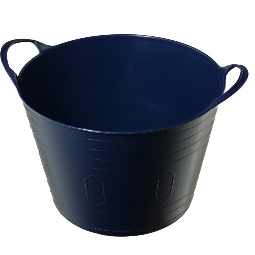 KADAX PLASTOVÝ KOŠÍK NA PRÁDLO, UNIVERZÁLNY, 15L, Štvorhranný, ÚCHYTKY, NÁMORNÍCKA MODRÁ