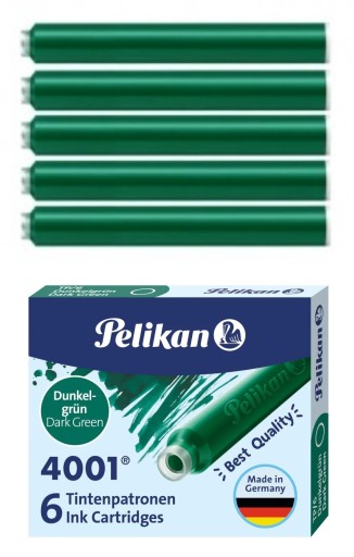 Atramentové kazety SHORT - Pelikan - bal 6 ks - TMAVO ZELENÁ