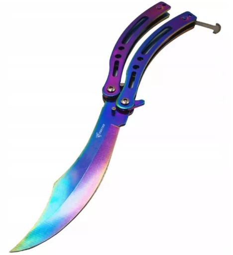 Tréningový nôž MOTÝĽ DÚHOVÝ FADE 23CM