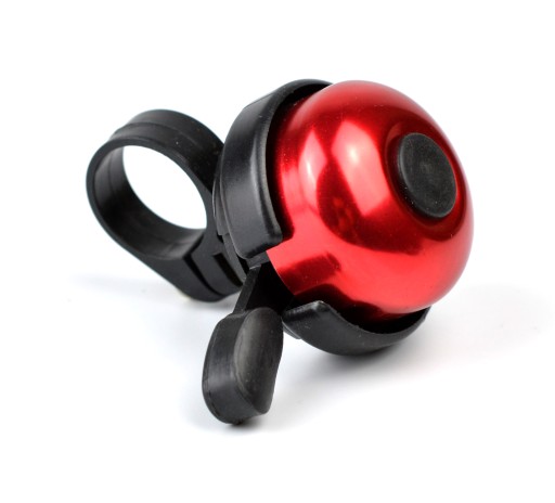 Zvonček na bicykel Hliníkový PVC 30mm 22g červený
