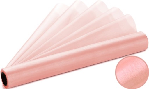 ORGANZA BLEDO RUŽOVÁ NA RÚLE MATERIÁL SVADOBNÝ NÁšľap na stôl 36CM X 9M