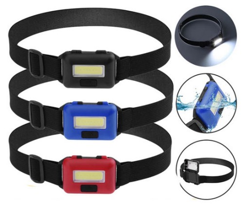 Mini 10W COB LED čelovka s AAA batériami