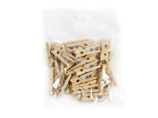 Klipy na drevo 30 KS 2,5CM NATURAL