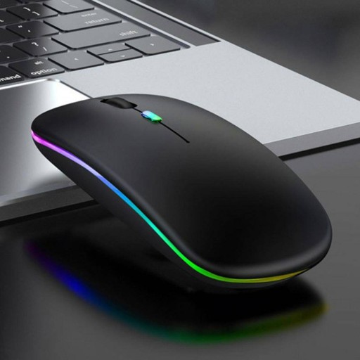 BEZDRÔTOVÁ OPTICKÁ MYŠ PRE LAPTOP USB BLUETOOTH LED PODSVETLO
