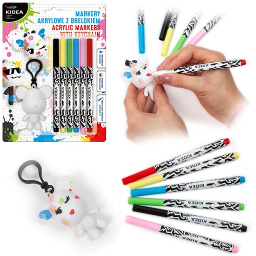 AKRYLOVÉ ZNAČOVAČE, PERÁ, S KĽÚČENKOU, DIY PRÍvesok