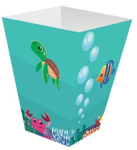 Narodeninové krabičky na pukance Underwater World 6 kusov