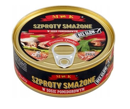 Šproty vyprážané v paradajkovej omáčke 240g MK