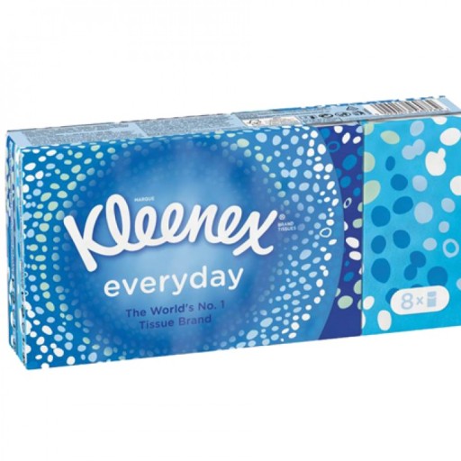 Neparfumované vreckovky Kleenex, 2 vrstvy. 9 ks.