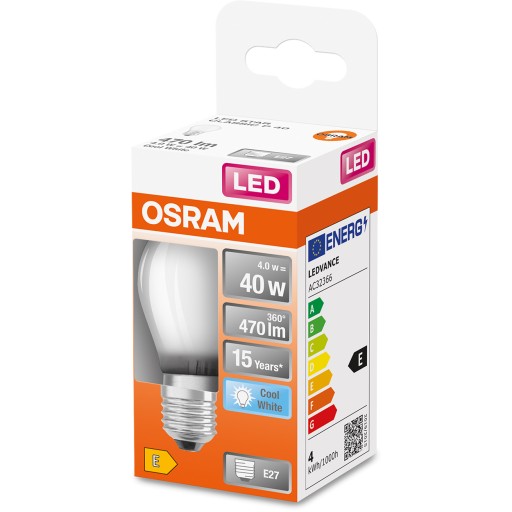 LED žiarovka SMALL BALL E27 4W = 40W 4000K OSRAM