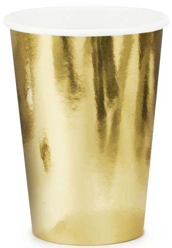 JEDNORÁZOVÝ ZLATÝ POHÁR-6KS-220ML-0641