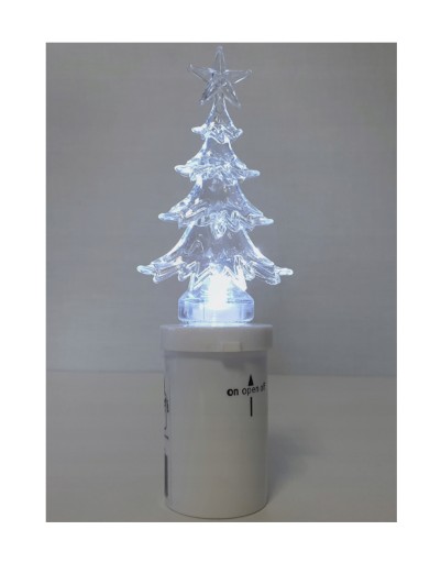 LED VLOŽKA VIANOČNÉHO STROMČEKA, NA AKUMULÁTOROVÚ, DEKORÁCIA, 16,5 cm, STUDENÁ BIELA