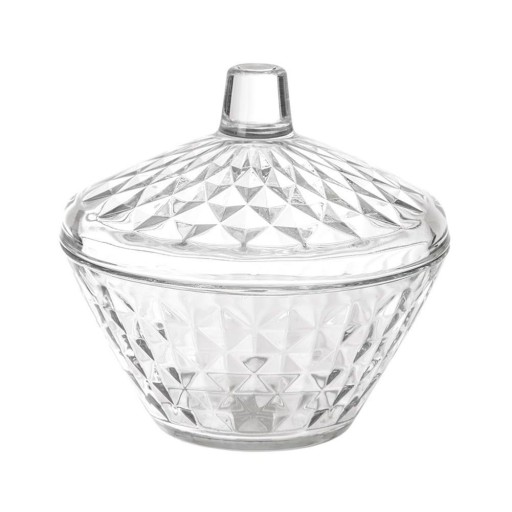 Cukornička SUGAR BOWL sklenená nádoba s vrchnákom