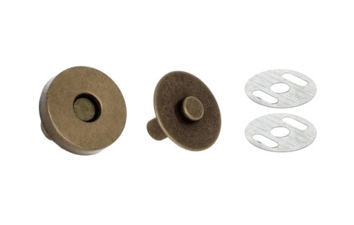 Magnetická spona 18/18 mm staré zlato - 10 ks