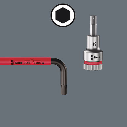 WERA 5mm Hex-Plus pravý uhlový imbusový kľúč s guľôčkou