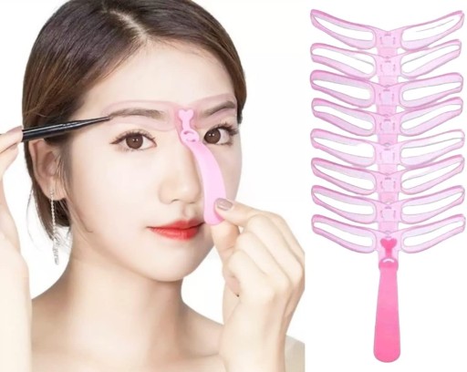 OPÄTOVNE POUŽITEĽNÉ STYLINGOVÉ ŠABLÓNY NA ÚPRAVU MAKEUPU OBOČIA 8 V 1