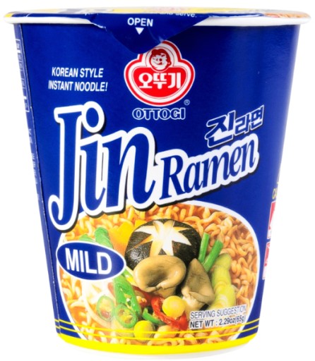 Jin Ramen Jemná polievka v šálke, jemná 65g - Ottogi