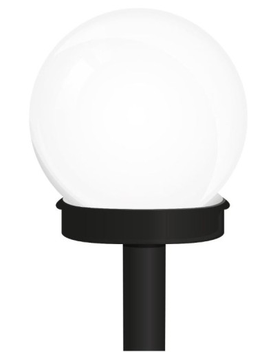 SOLAR LED záhradná lampa, studená guľa, 10 cm