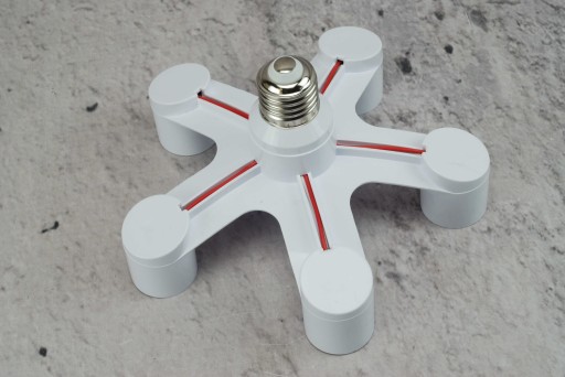 rozbočovač pre 5 e27 LED loft rozbočovač žiaroviek