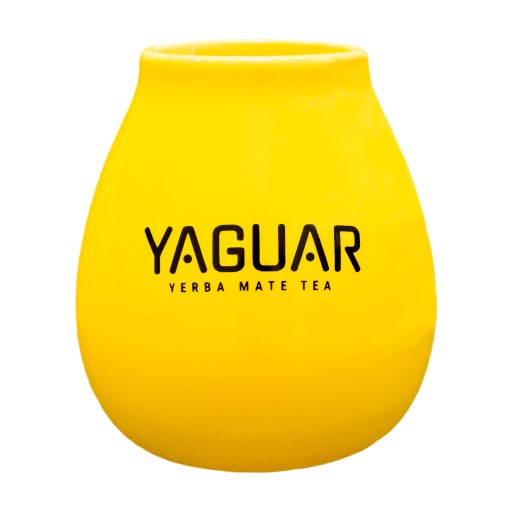 Keramická žltá tekvica s logom Yaguar 350 ml