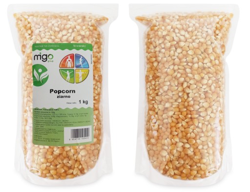 SET x2 kukuričné zrná POPCORN na pečenie 1Kg