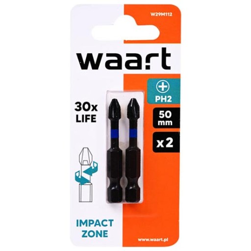 Waart W29M112 Impact PH2 x 50 mm blister na bitový skrutkovač (2 ks)