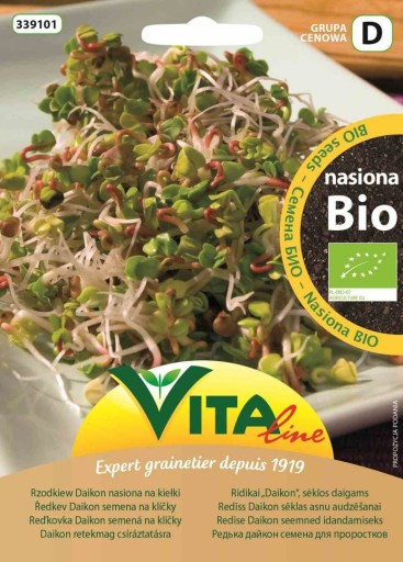 Daikon semená reďkovky na klíčky 20 g Bio Vita Line