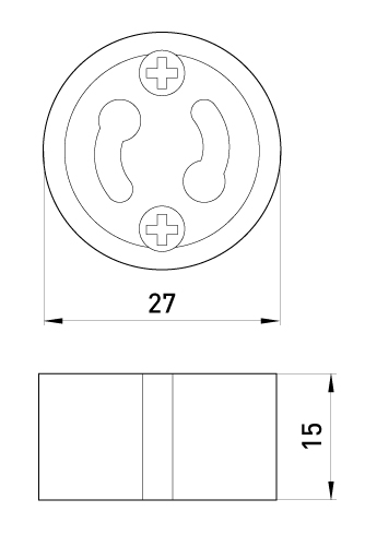 Keramická objímka e.pätica na lampu.GU10.cer
