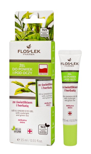 Floslek Pharma Gél so svetlíkom a čajom na viečka a pod oči, 15ml