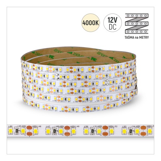 120LED VNÚTORNÝ PÁS. NEUTRÁLNY 24W/m 12V/1 METER