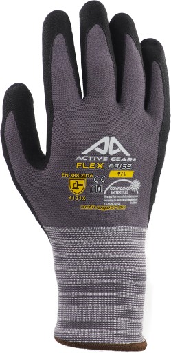 Rukavice potiahnuté nitrilom s bodkami Active Flex F3140, veľkosť 10/XL