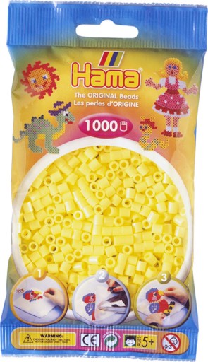 Korálky YELLOW PASTEL 1000 ks HAMA MIDI 207-43
