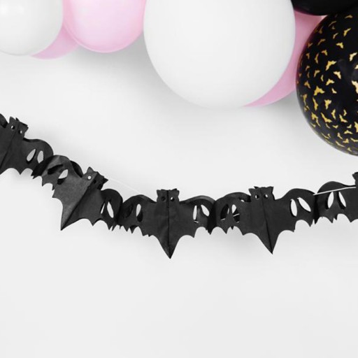 Girlanda z hodvábneho papiera Halloween netopiere - 400 cm