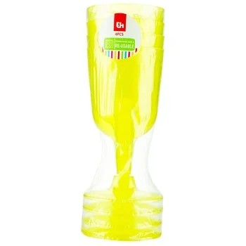 OPÄTOVNE POUŽITEĽNÉ PLASTOVÉ POHÁRE NA VÍNO 160ml 4x